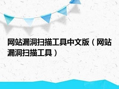 扫描系统漏洞的工具有哪些
