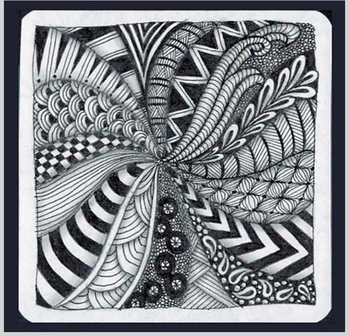 点线面黑白装饰画