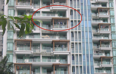 阳台脱落