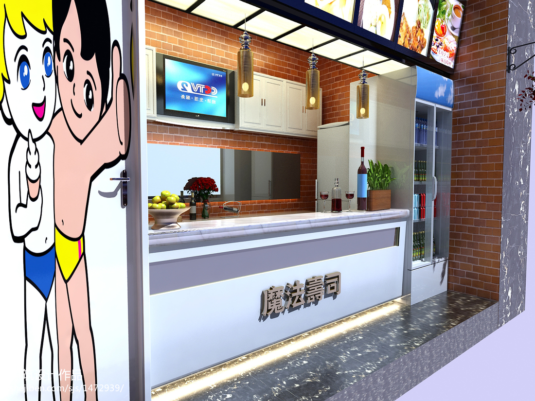 寿司店装修风格小型