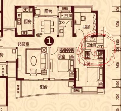 入户门正对阳台