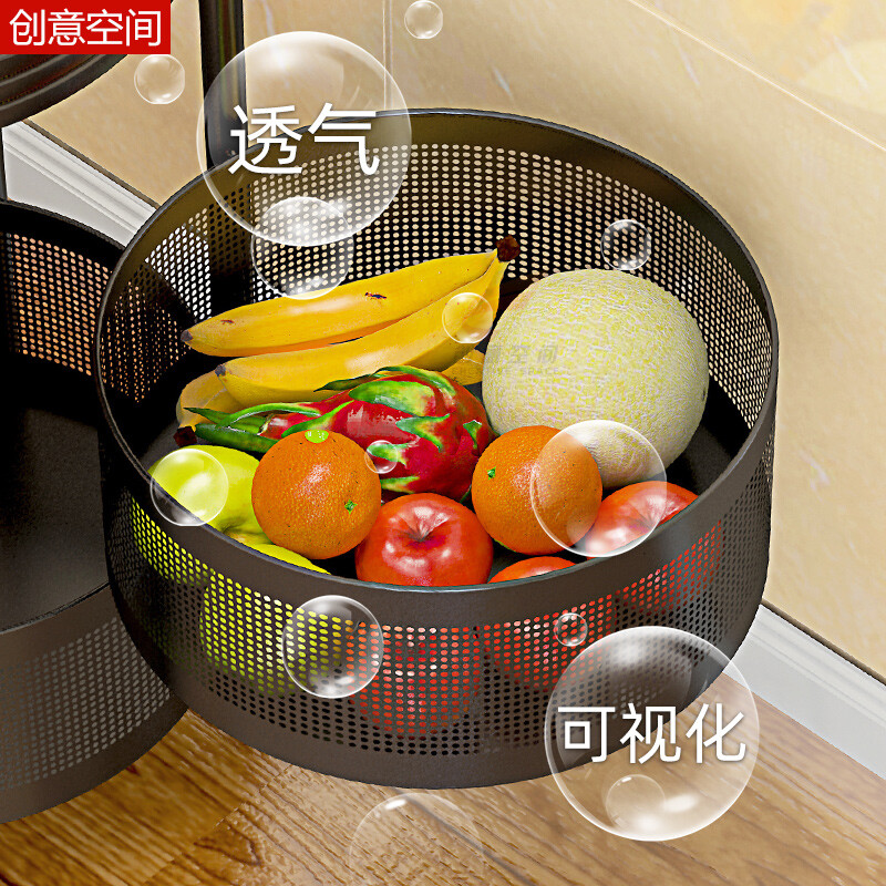 厨房旋转收纳架 创意