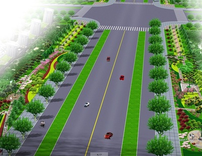 道路绿化带设计
