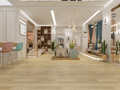 网红美发店装修效果图