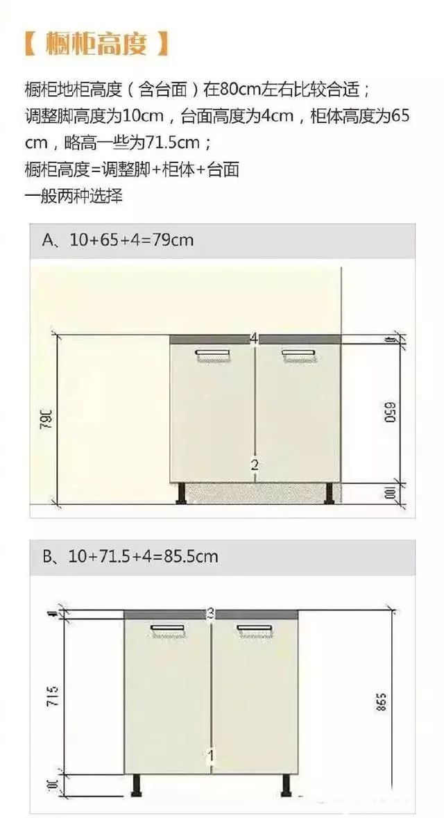 橱柜台面高度一般多高
