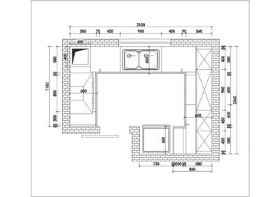 橱柜l型如何画