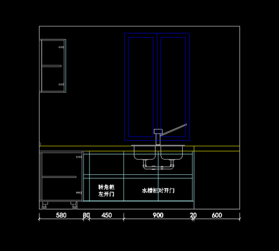 橱柜l型如何画