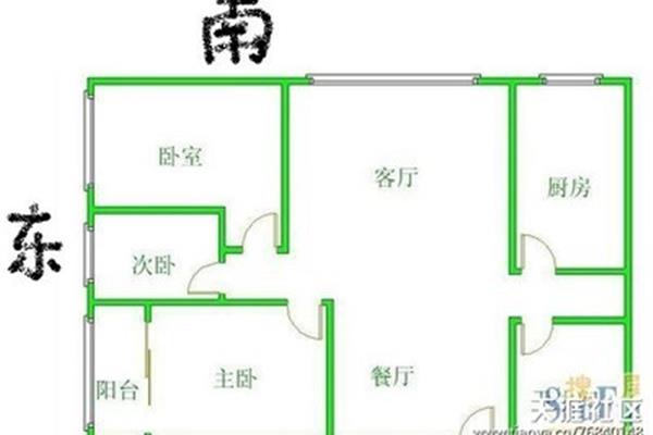 厨房门对厕所门