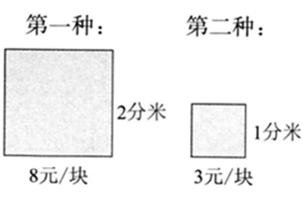 一块地砖的面积