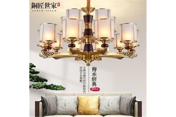 中式全铜吊顶客厅灯