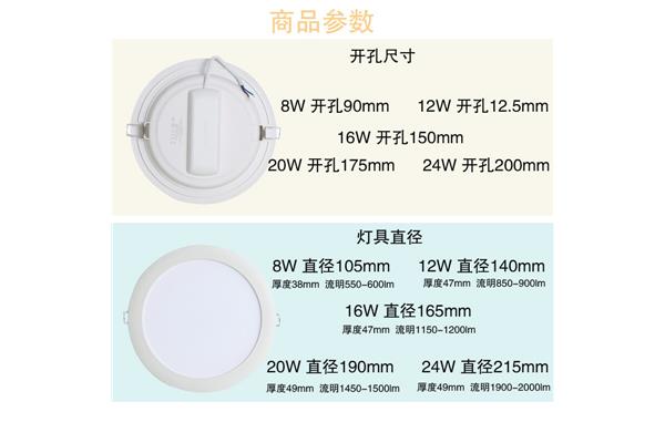 吊顶射灯开孔尺寸